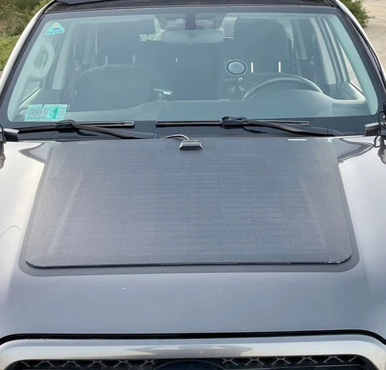 J150 hood-mounted solar panel